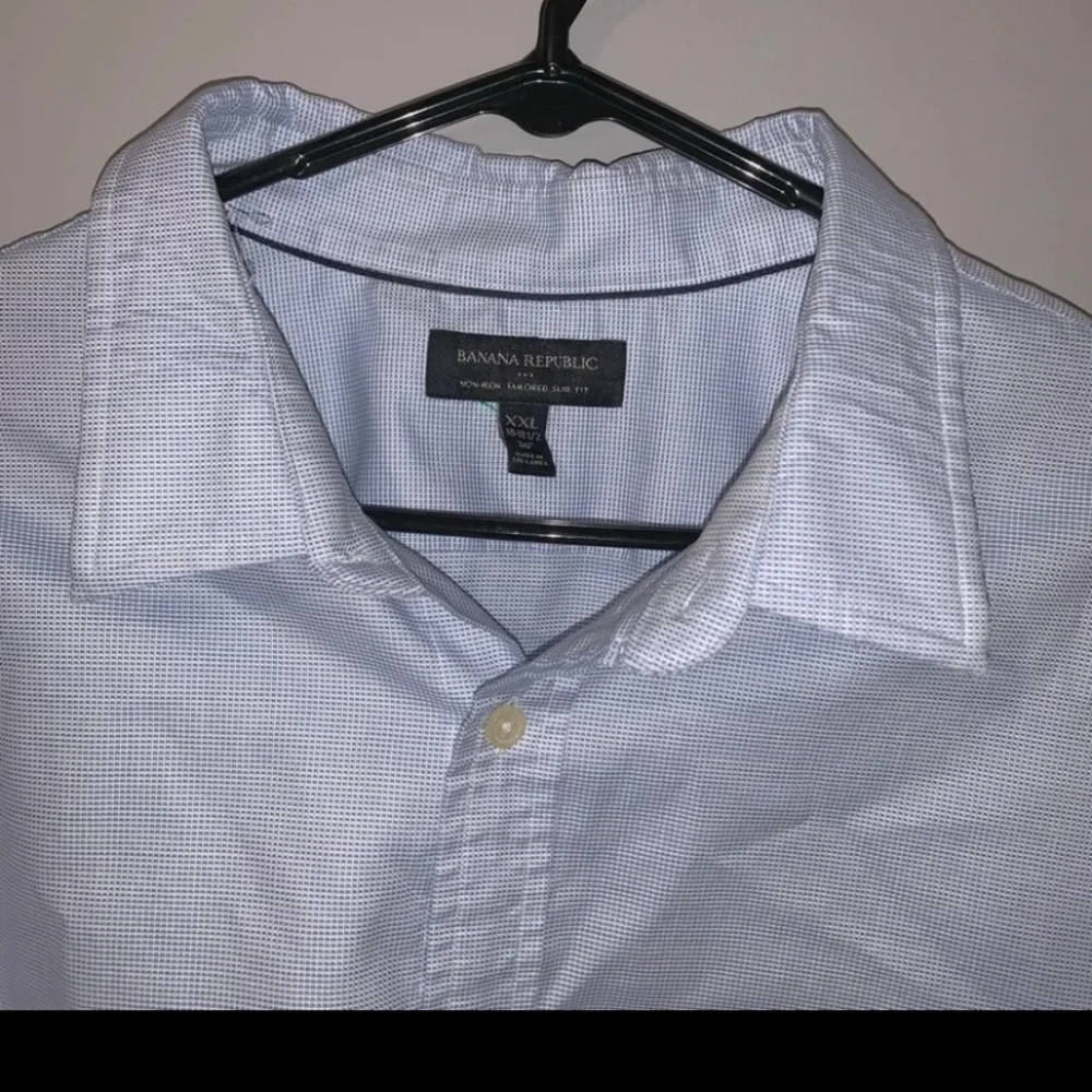 Banana republic blue tailored slim fit button up men’s XXL - Picture 5 of 6